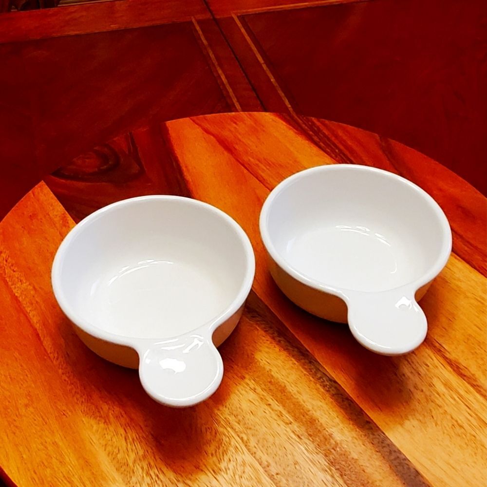 French White By Corning  A set of 2
